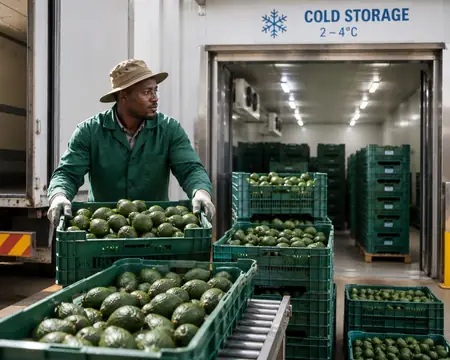Staged for cold storage