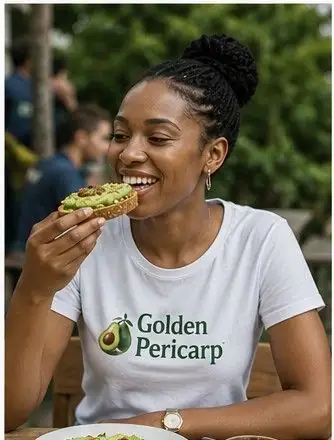 Woman enjoying fresh avocado on toast